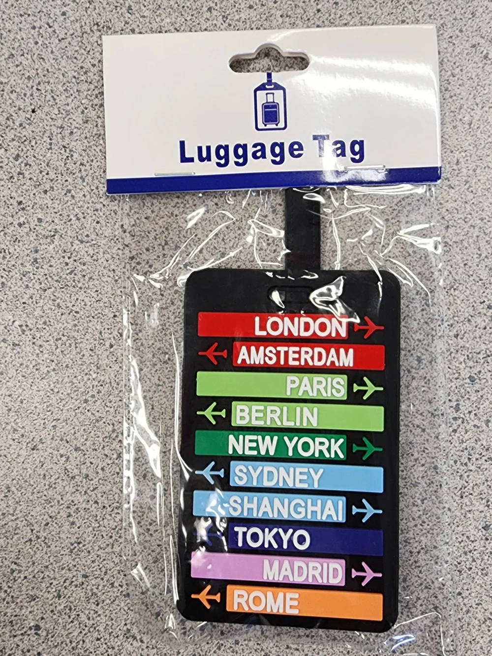 NWT Travel Cities Luggage Tag Paris London New York Suitcase Bag ID Identifier